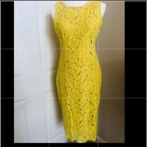 Yellow sleeveless dress